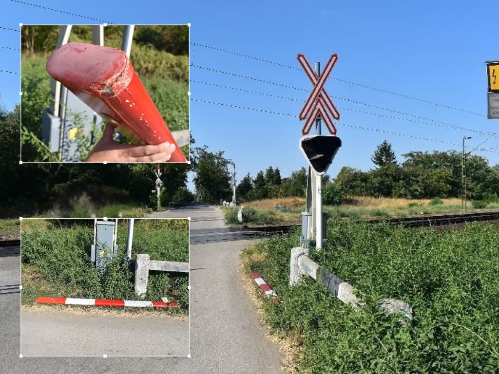 Letörte a vasúti sorompót, majd elhajtott