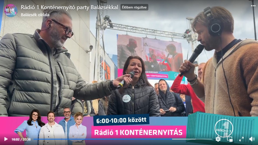 A bezáró győri cég munkatársai nyerték meg a Rádió1 20 milliós konténerét